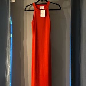 MIDI tangelo orange dress